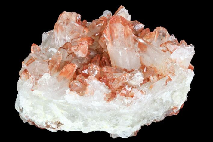 Natural, Red Quartz Crystal Cluster - Morocco #101487